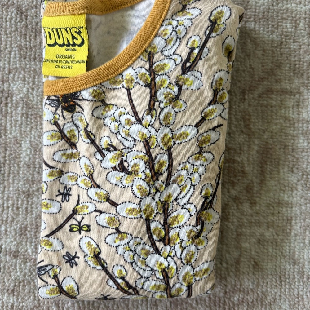 DUNS Sweden Spring Willow & Bird Print Organic Cotton T-Shirts - Picture 3 of 5